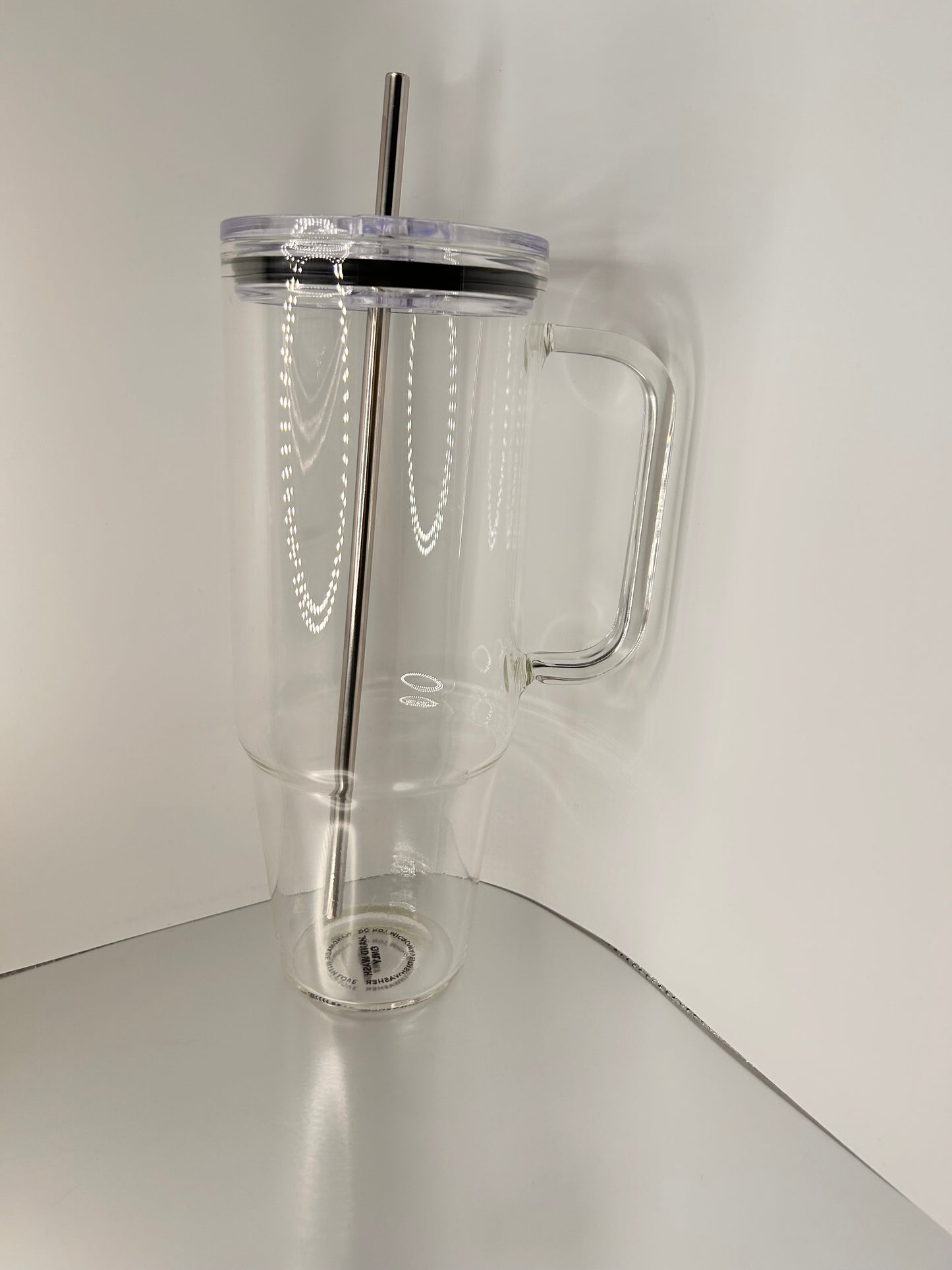 40oz Clear Glass Tumbler