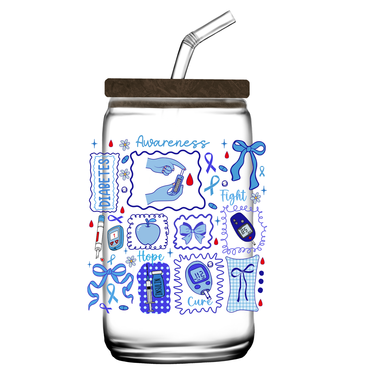 Diabetes Awareness 16oz Libby Cup