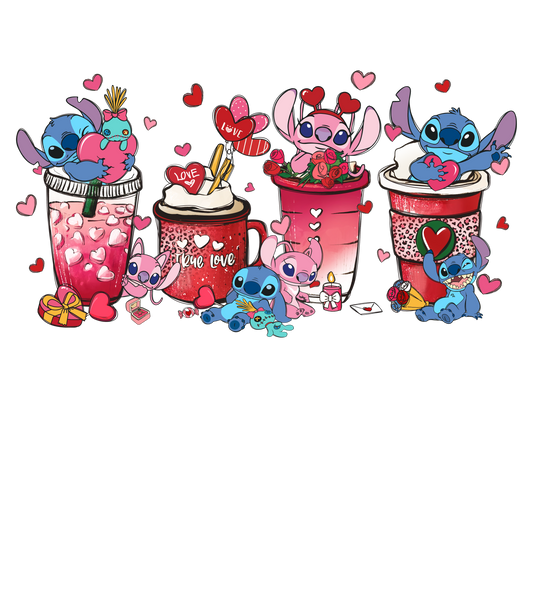 ADULTO: Diseño “Stitch Valentine Cups”