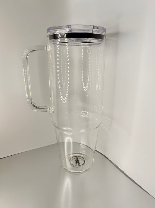 40oz Clear Glass Tumbler