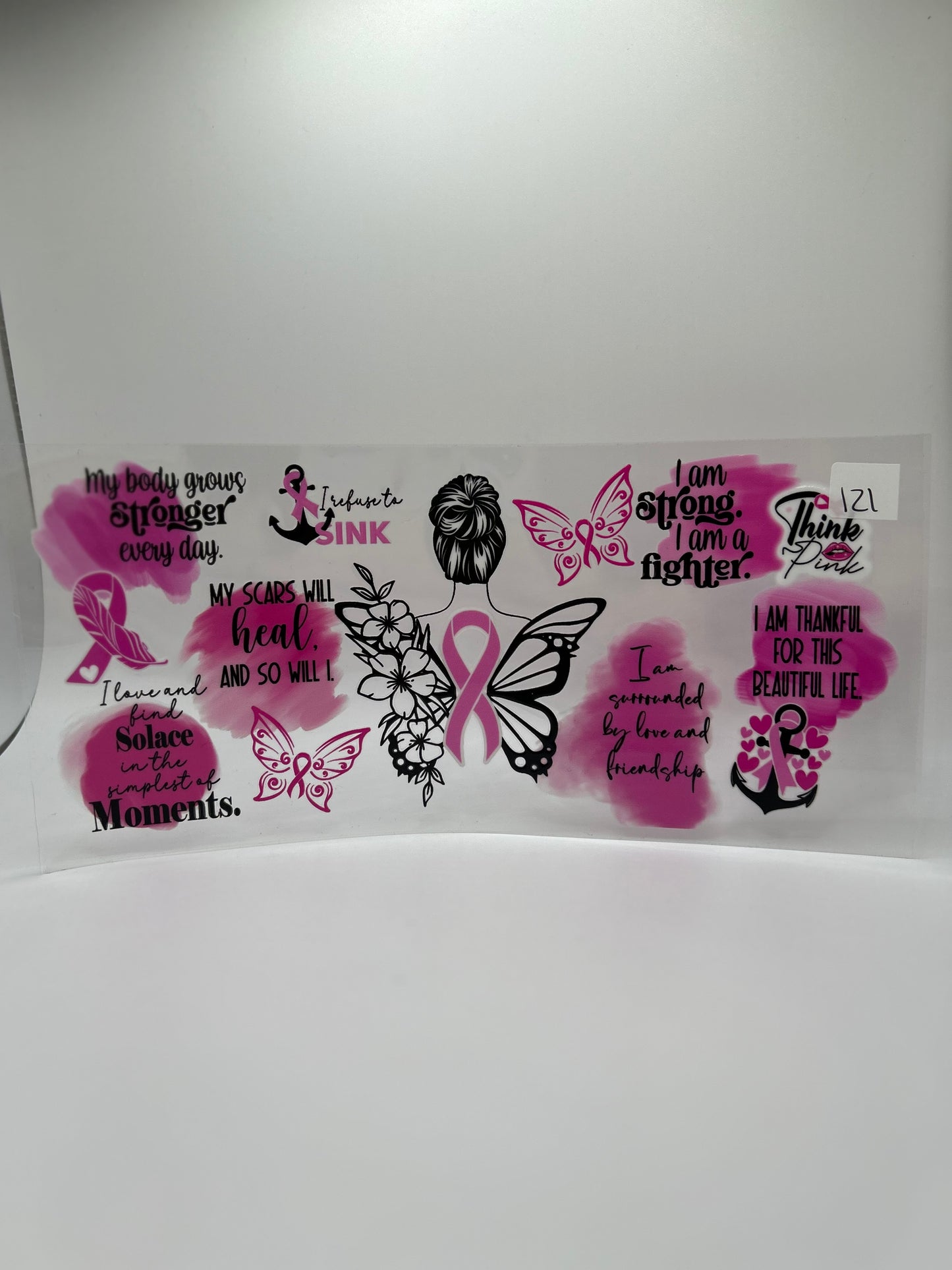 Uvdtf: “Cancer Ribbon” Double Sided