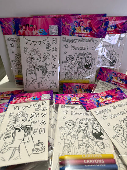 Custom Coloring Sticker Sheets